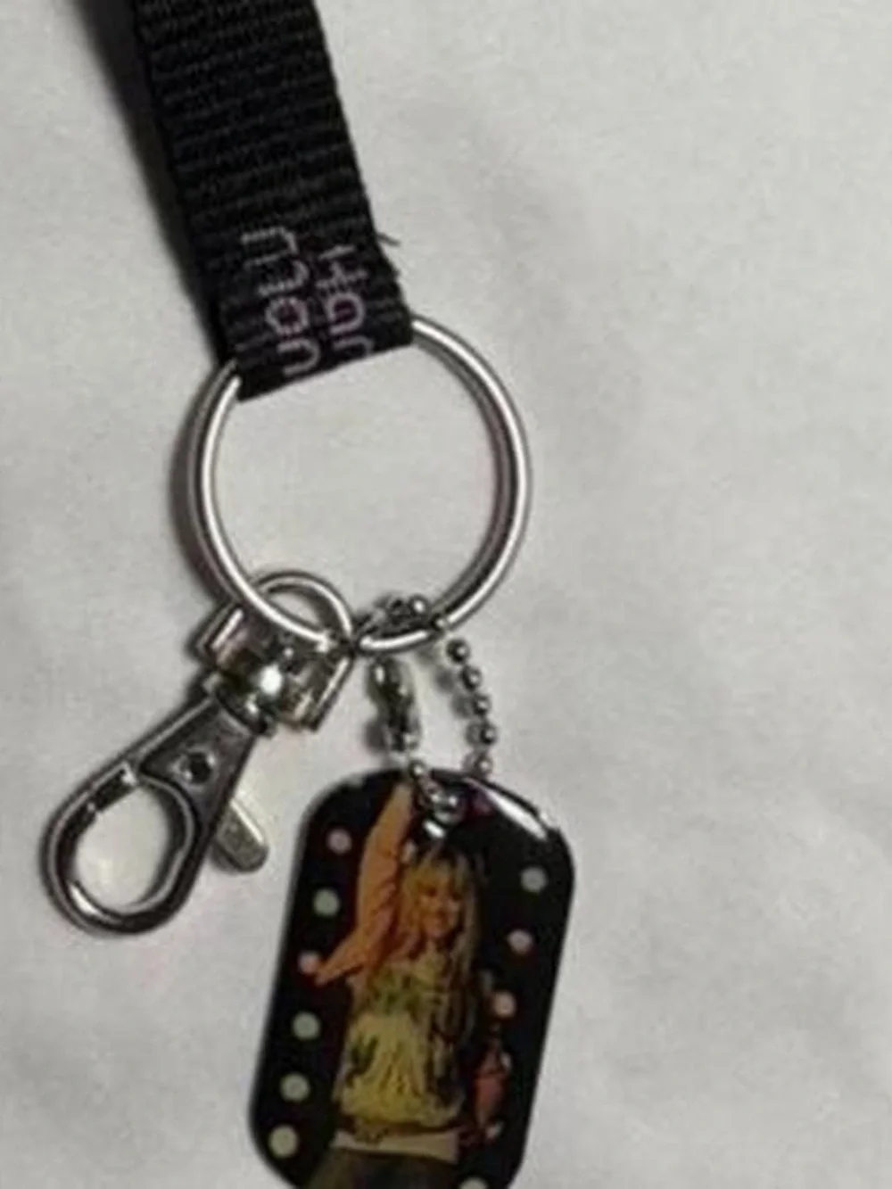 Disney Black Hannah Montana Lanyard with Pendant